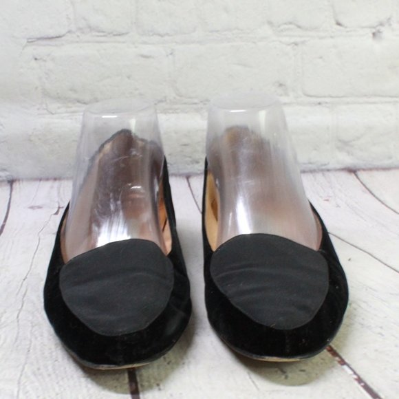 Nordstrom Black Leather Closed Toe Slip On Ballet Flat Shoes Size 9 - Picture 4 of 9